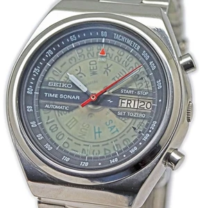 Seiko Time Sonar 7015-6010 Edelstahl 38mm gebraucht Japan aus Japan - Bild 1 von 12