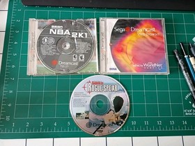 SEGA DREAMCAST LOT Internet Browser, NBA 2k1, Rogue Spear UNTESTED LOT OF GAMES