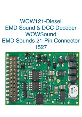 TCS WOW121 Diesel HO Scale MTC 21 Pin WOWDiesel Sound Decoder Version 4 - Image 1 of 4