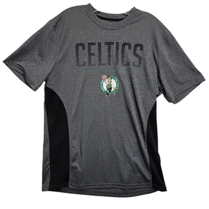 Boston Celtics Shirt Sz Large Pullover Ultra Game NBA Spellout Logo Polyester - Picture 1 of 7