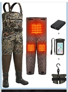 TIDEWE. Breatheble hunting waders Heated Removable Insulated 1200G SIZE 11 - Picture 1 of 8