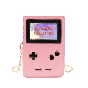 Retro 8-Bit Gamer Handbag Pink - Picture 1 of 6