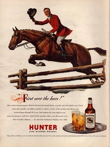 1947 HUNTER FINE BLENDED WHISKEY Un maglione vincitore del premio, primo sopra le bar! - Foto 1 di 1