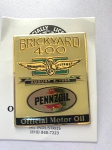 Vintage PENNZOIL Brickyard 400 Indianapolis Speedway Pin Aug 5, 1995 unused - Picture 1 of 2