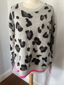 No comment Sweater Womens 1X Animal Print Long Sleeve Pullover - Picture 1 of 9