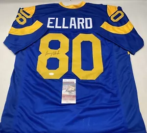 LOS ANGELES RAMS HENRY ELLARD SIGNED BLUE CUSTOM JERSEY JSA - Picture 1 of 2