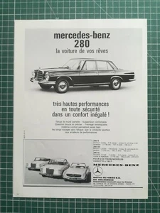 797 belle PUBLICITE ANCIENNE circa 1970 Mercedes 280 berline - Imagen 1 de 2