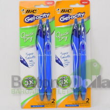 BIC Gel-ocity Quick Dry Retractable Blue Gel Pen Medium Point 0.7mm (2 Packs)