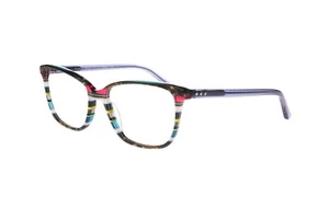 RUNWAY COUTURE RCE-312 DAMEN BRILLE 55-17-145 BLAU GESTREIFT MIT SOFTCASE - Bild 1 von 1