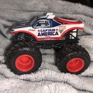 Hot Wheels Monster Jam Marvel Captain America Monster Truck 1:64 Scale 2018 - Picture 1 of 5