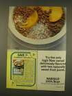 1976 Nabisco 100% Bran Cereal Ad - Fruit Juices