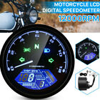 LCD Universal Odometer MPH/KMH Speedometer Motorcycle Tachometer Gauge Meter NEW
