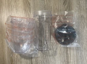 Lot of Ninja blender cups 16oz , 24oz and snap lid - Picture 1 of 4
