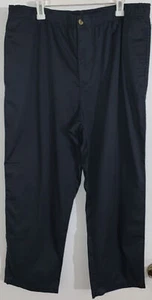 John Blair Casual Dress Pants Men Sz XL x28 Tie String Waist Navy Blue - Picture 1 of 10