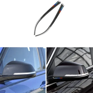 Real Carbon Fiber Rearview Mirror Cover Cap Cover Trim For BMW F30 F31 F32 F35 - Picture 1 of 11
