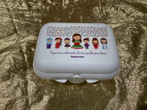 Neu Tupperware EINZIGARTIGES Set ZIDGET Aufbewahrung kleine Austernbox schöne Frauen Thema - Bild 1 von 5