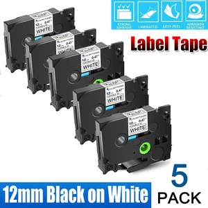 Cinta para fabricante de etiquetas compatible TZ-231 TZe-231 PT-D210 5 piezas 12 mm para Brother P-Touch - Imagen 1 de 12