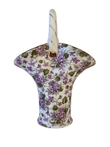 Formalities Violet Chintz Collection Porcelain Basket Vase House Decoration Glas - Picture 1 of 10