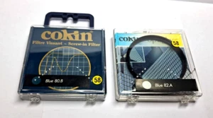 2x Cokin Ø58mm 80B Blue 82A Blue Conversion Color New Filters Screw-In --M1 - Picture 1 of 2