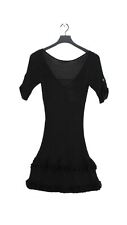 Karen Millen Women's Midi Dress XS Black Viscose with Cotton, Polyester A-Line