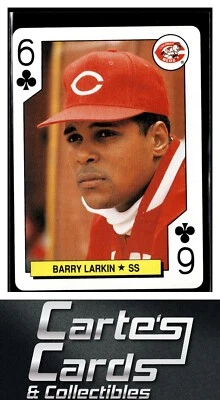 Barry Larkin 1991 U.S. Playing Card MLB All Stars #6C Cincinnati Reds HOF - Image 1 of 2