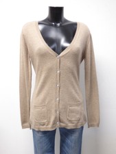 FTC DAMEN STRICKJACKE GR M - DE / HELLBRAUN & 100%KASCHMIR    ( P 1686 )