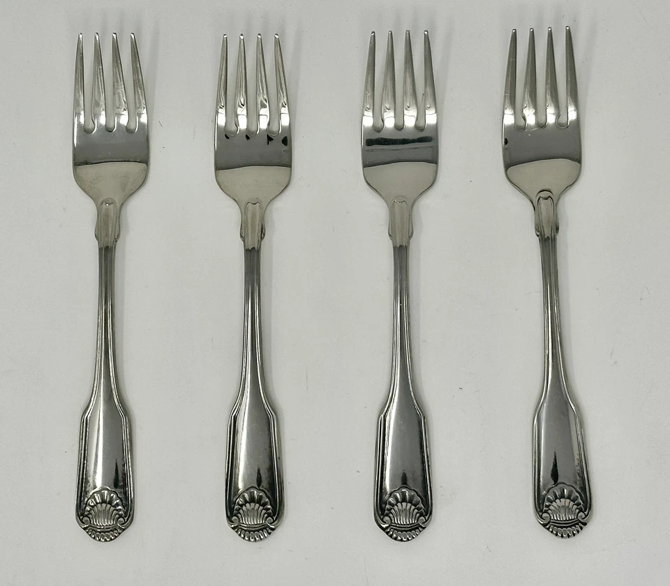 Oneida Classic Shell Set of 4 Salad Forks 6 3/4" - Image 1 of 1