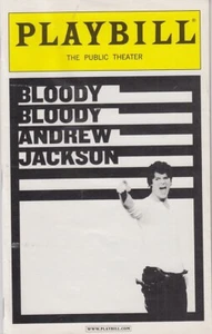 Playbill Bloody Bloody Andrw Jackson im öffentlichen Theater, März 2010 - Bild 1 von 1