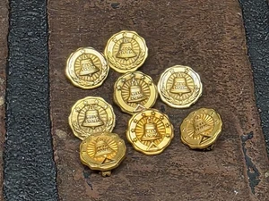 Gold Filled Bell System Long Lines Service Award Pin Lot Of 8 Vintage - Picture 1 of 3
