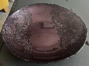 Decorative Purple Round Bowl. 11” Diameter. 2” Deep - Picture 1 of 3