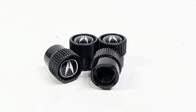 Genuine Acura (A) Black Valve Stem Caps 08W48-PL4-200A - Image 1 of 4