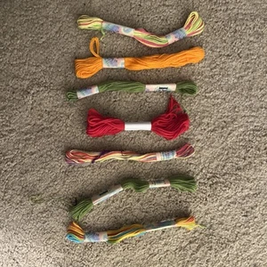 Embroidery Floss- Lot Of 7 Multi Color - Picture 1 of 5