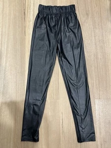 KARDASHIAN COLLECTION Black shiny leggings #leggings Size S: - Picture 1 of 7
