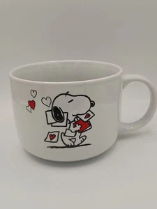 Snoopy Peanuts Valentinstag Steinzeug Kaffeebecher Tasse Herzen Liebesbriefe EUC - Bild 1 von 8