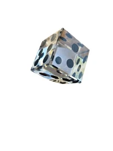 Clear Lucite Dice 2x2x2 3in Tall When Standing - Picture 1 of 4