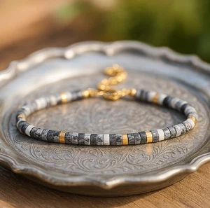 Spider Web Agate Bracelet Positive Energy Jewelry Women Reiki Halloween Gift - Picture 1 of 4
