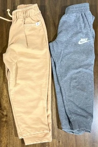 Bundle Nike Kids Jogger Pants and Beige Joggers with Drawstring Size 5-6 Yrs - Picture 1 of 5