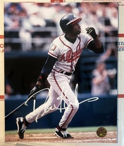 Deion Sanders Photo Auto Autograph 8x10 Hand Signed With COA Atlanta Braves - Picture 1 of 2