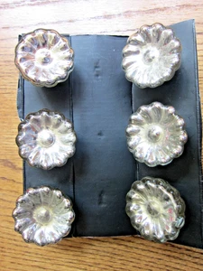 CABINET KNOBS-MERCURY GLASS-FLOWER SHAPED-SET OF 6! - Picture 1 of 7