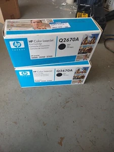 Genuine New HP 308A Q2670A Black Toner Cartridge SEALED - Lot of 2 - Picture 1 of 1