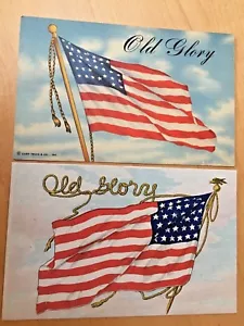 Vintage Postkarte THEMA PATRIOTISCH. ALTE GLORY FLAGGE. LOT 10 - Bild 1 von 2