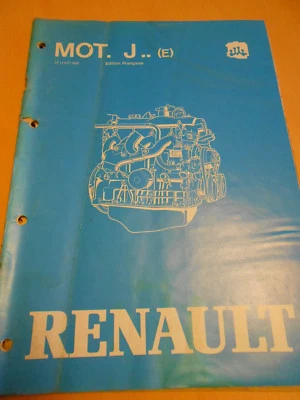 manuel moteur type J ess. 4 cyl. RENAULT 18 20 25  fuego  jeep trafic master - Photo 1/2
