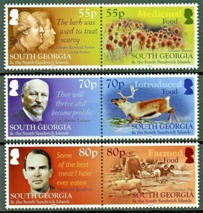 JUEGO DE 6 ALIMENTOS GEORGIA DEL SUR 2019 MNH - Imagen 1 de 1