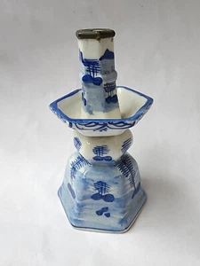 Lampada a olio fine antica porcellana bianca blu cinese, tenuta #1 - Foto 1 di 6