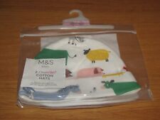 M&S 2 Dreamskin Cotton Hats, 0-6 Months, & Fred and Flo, 6 Tiny Baby Body Suits