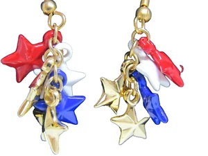 Vintage Avon, 1998, Multi-Dangle Star Piercing Ohrringe mit Chirurgenstahl Pfosten. - Bild 1 von 3
