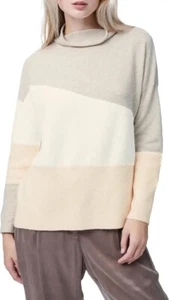 French Connection Women’s Sophia Colorblock Funnel Wool Sweater Large NWT Y0173 - Picture 1 of 8