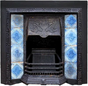 Controcuore ghisa predisposto per piastrelle maiolica - Cast iron fireplace 1407 - Imagen 1 de 1