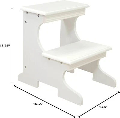 Bedside Stairs For High Beds Adults Two Step Stool Foot Steps Bed Ladder Wood - Image 1 of 4