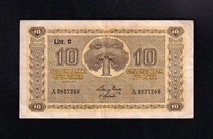 F.C. FINLANDIA FINLAND , 10 MARKKAA 1922 , MBC- (VF-) , P.62a . - Imagen 1 de 2